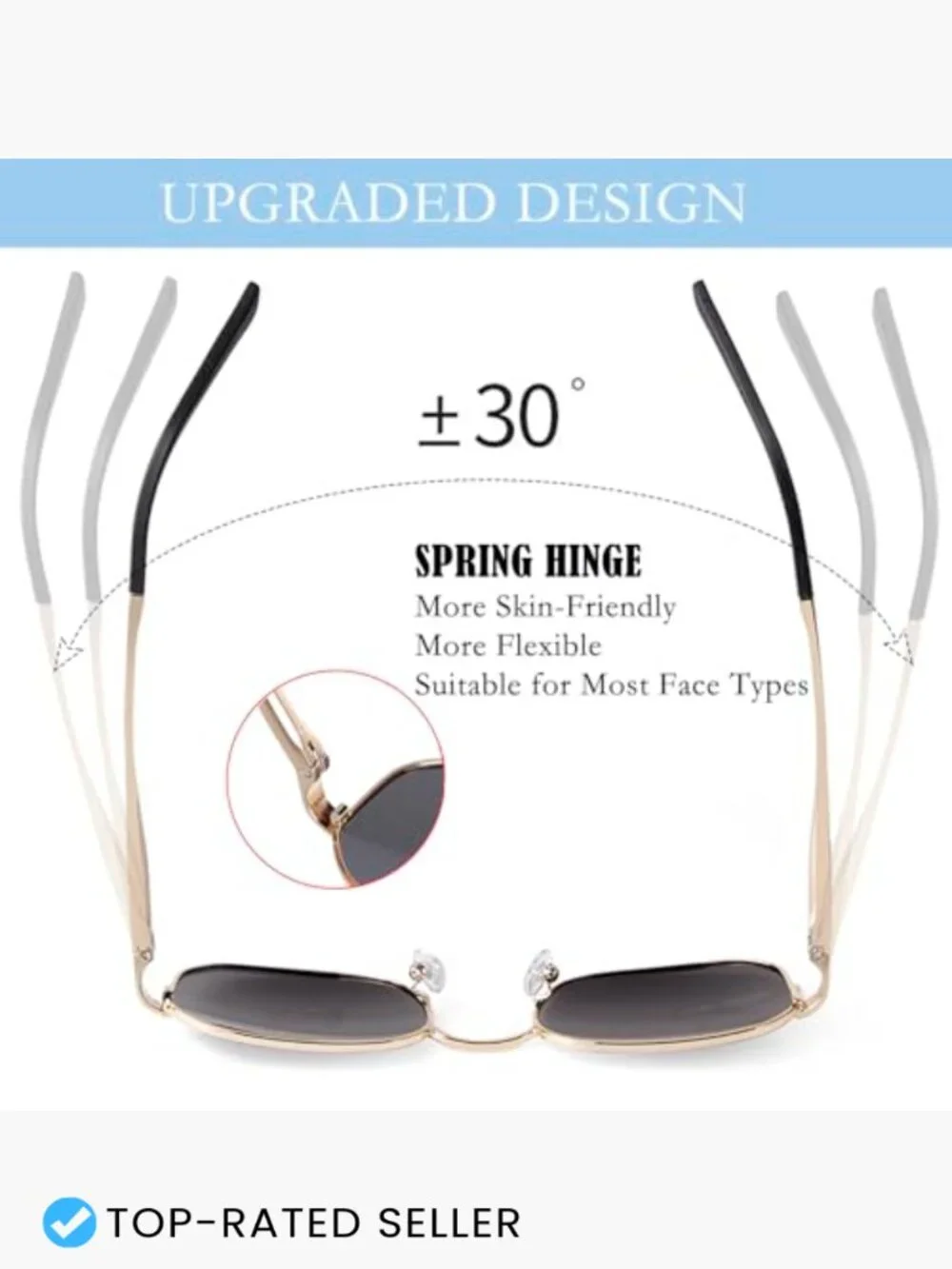 Rectangular Metal Sunglasses Vintage Retro Classic Polarized UV Protection